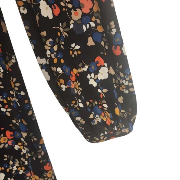 Tommy Hilfiger Stretchy Fit & Flare Dress Size 8 Black Multi Floral - Picture 8 of 8